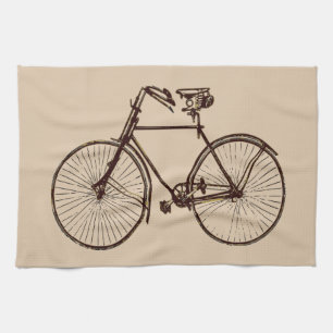 Kitchen towel bicycle bike oatmeal cream