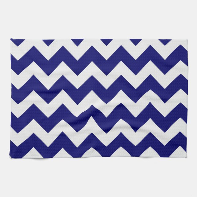 Kitchen Towel/Blue Chevron Tea Towel (Horizontal)
