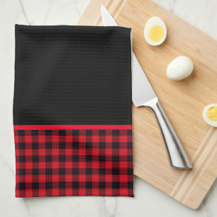 Kitchen Towel-Buffalo Plaid Merry Christmas Tea Towel