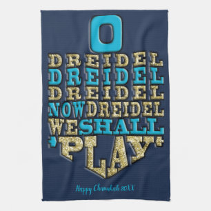 Kitchen Towel "Chanukah/O Dreidel Dreidel..."