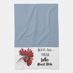Kitchen Towel-Chicken Bless All Those Who Tea Towel
