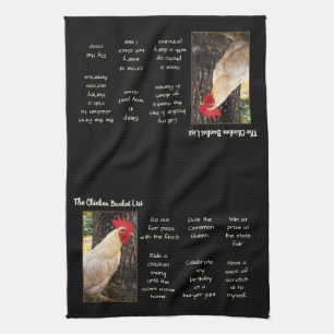 Kitchen Towel-Chicken Bucket List Tea Towel