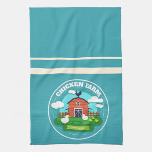 Kitchen Towel-Chicken Farm Tea Towel