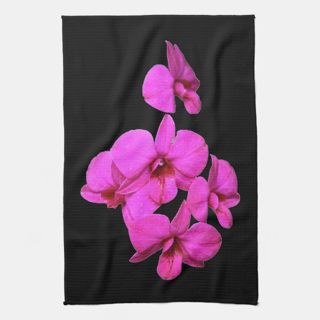 Kitchen Towel - Cooktown Orchid (Vertical)