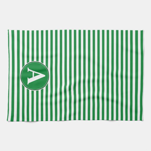 Kitchen Towel, Custom Monogram Tea Towel (Horizontal)