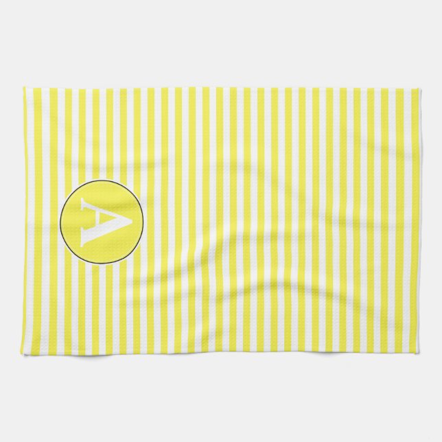 Kitchen Towel, Custom Monogram Tea Towel (Horizontal)