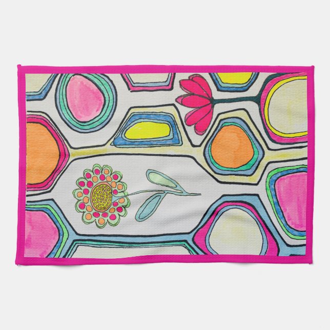 KITCHEN TOWEL "FLORAL WHISPERS" (Horizontal)