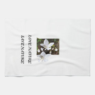 KITCHEN TOWEL FOR NATURE LOVER WITH FLOWERS
