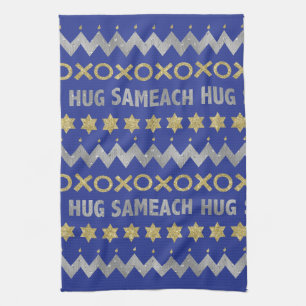 Kitchen Towel "Hanukkah Hug Sameach" Dish Towel