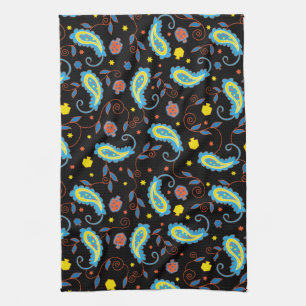 Kitchen Towel "Hanukkah Paisley Dreidel Towel"