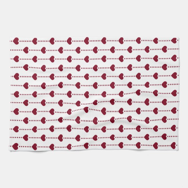 Kitchen Towel/Hearts Tea Towel (Horizontal)
