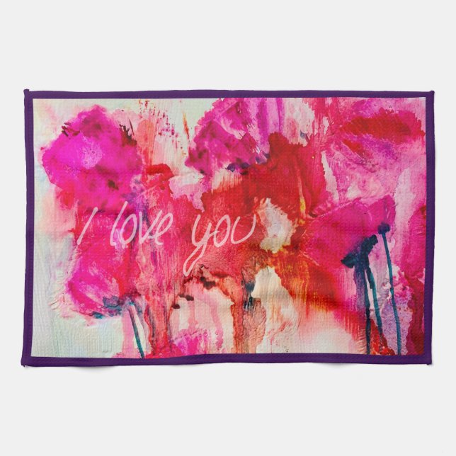 KITCHEN TOWEL "I LOVE YOU" (Horizontal)