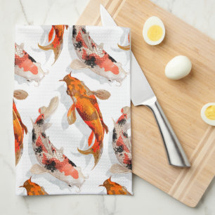 Kitchen Towel-KOI Fish Tea Towel
