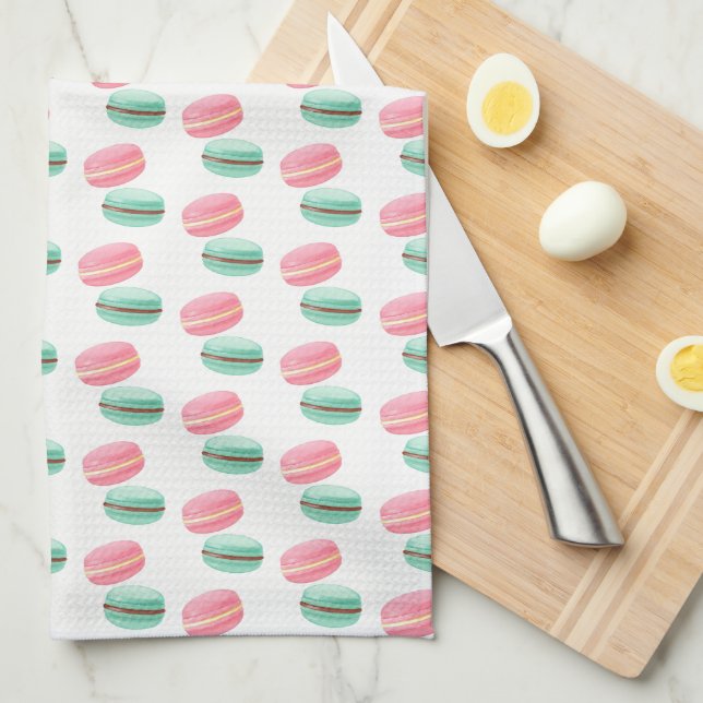 Kitchen Towel-Macrons Tea Towel (Quarter Fold)