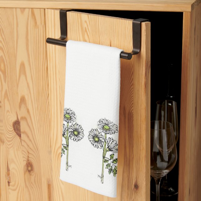 Kitchen Towel - NGA White Daisies (Thirds Fold)
