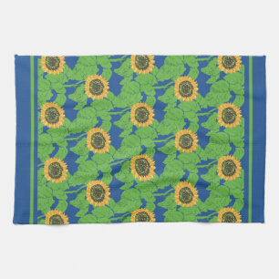 Kitchen Towel or Tea Towel - Golden Sunflowers