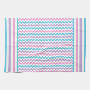 Kitchen Towel or Tea Towel, Multicolor Chevrons