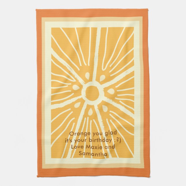 Kitchen Towel "Orange" (Vertical)