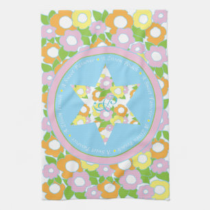 Kitchen Towel "Passover Flowers Pastels"