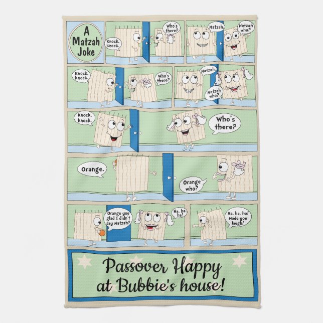 Kitchen Towel "Passover Matzah Joke " (Vertical)
