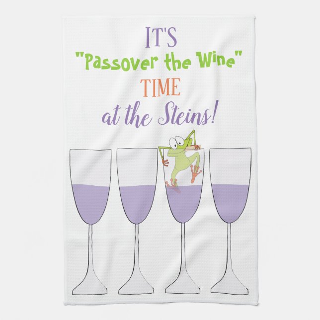 Kitchen Towel "Passover the Wine " (Vertical)