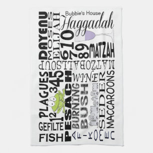 Kitchen Towel "Passover Words"