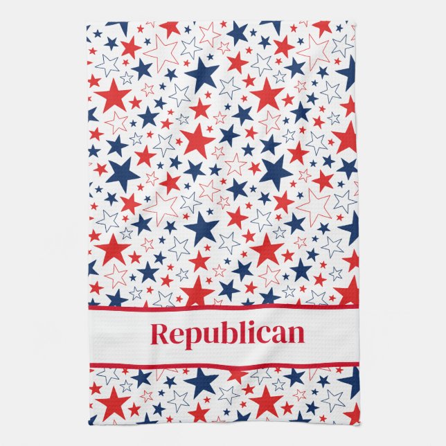 Kitchen Towel Patriotic Stars Republican (Vertical)
