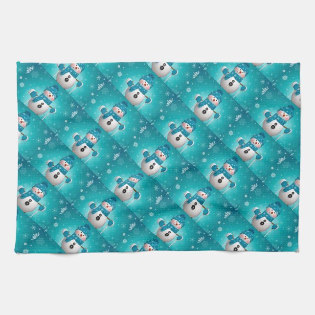 Kitchen Towel/Snowman Tea Towel (Horizontal)