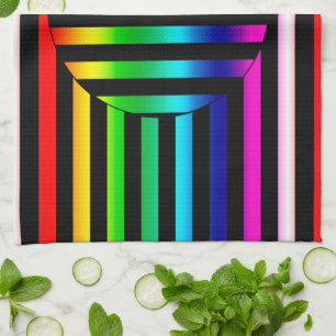 Kitchen Towel - Striped Optical Illusion