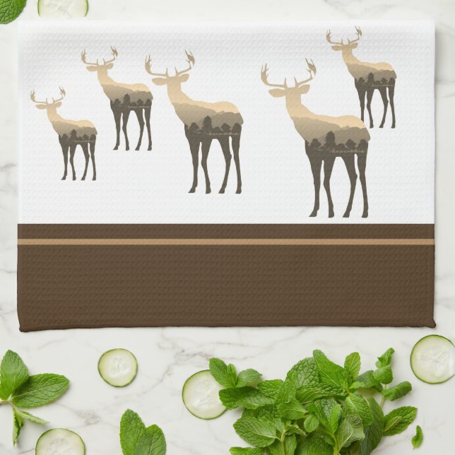Kitchen Towel-The Deer Tea Towel (Folded)
