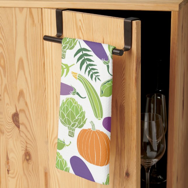 Kitchen Towel-Veggies Tea Towel (Thirds Fold)