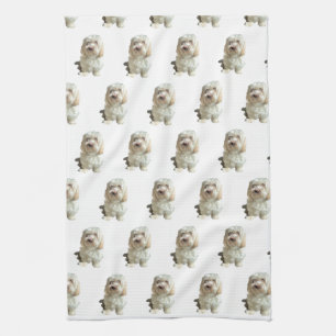 Kitchen Towel - White Havanese Dog