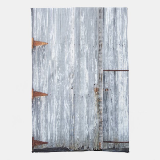Kitchen Towel White Wash Wood Barn Door Country Ru (Vertical)
