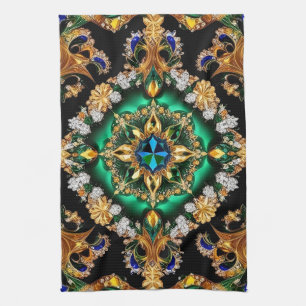 Kitchen towel with Brazilian Colours Design