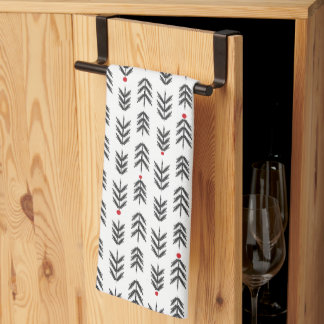 Kitchen towel with Christmas trees