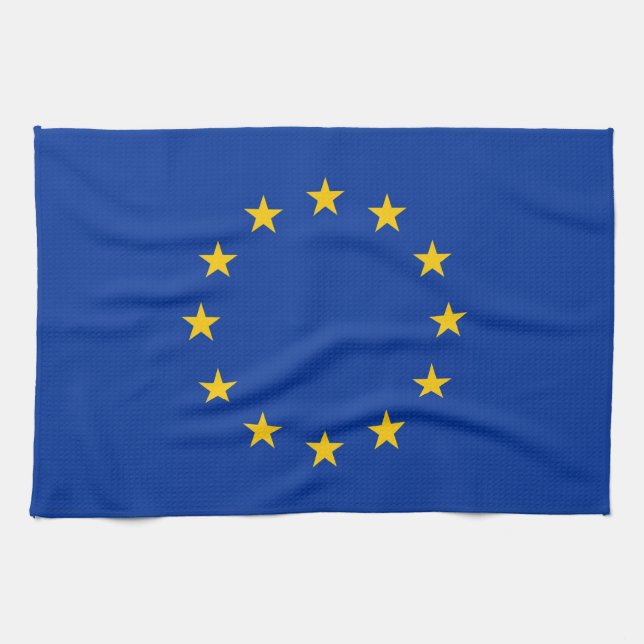Kitchen towel with Flag of European Union (Horizontal)