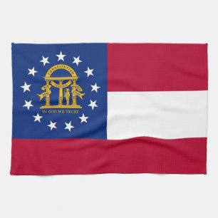 Kitchen towel with Flag of Georgia, U.S.A.