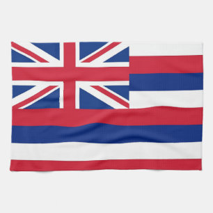 Kitchen towel with Flag of Hawaii, U.S.A.