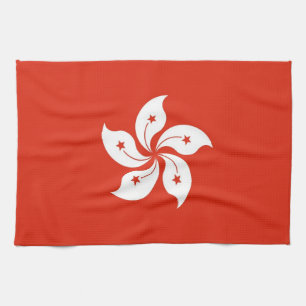 Kitchen towel with Flag of Hong Kong, China