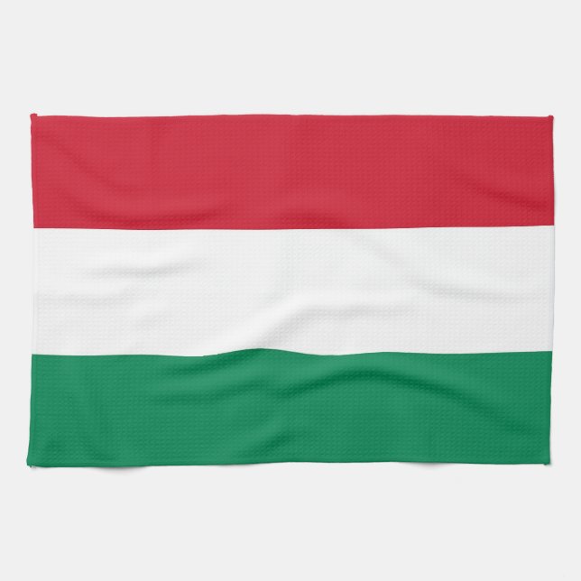 Kitchen towel with Flag of Hungary (Horizontal)
