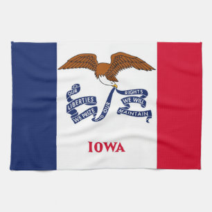Kitchen towel with Flag of Iowa, U.S.A.