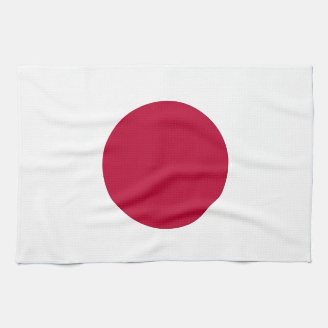 Kitchen towel with Flag of Japan (Horizontal)