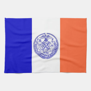Kitchen towel with Flag of New York, U.S.A.
