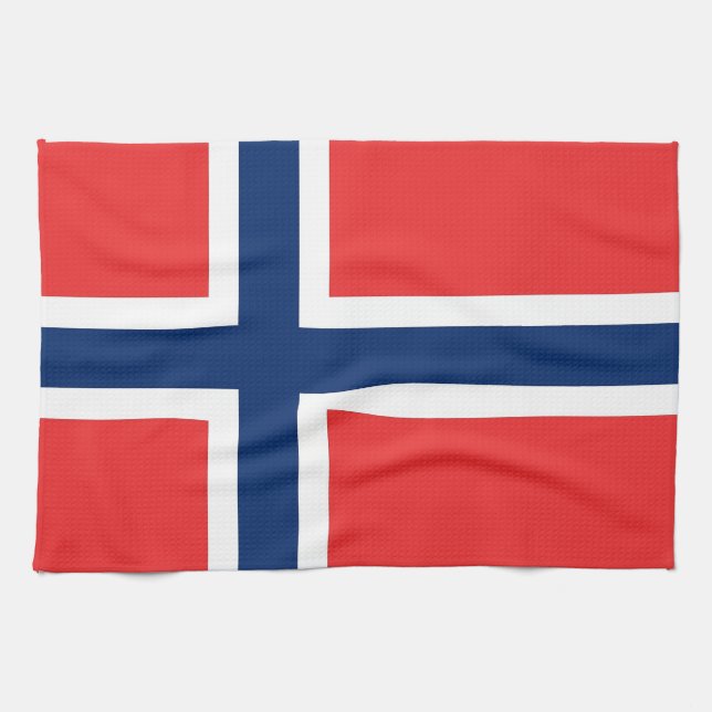Kitchen towel with Flag of Norway (Horizontal)