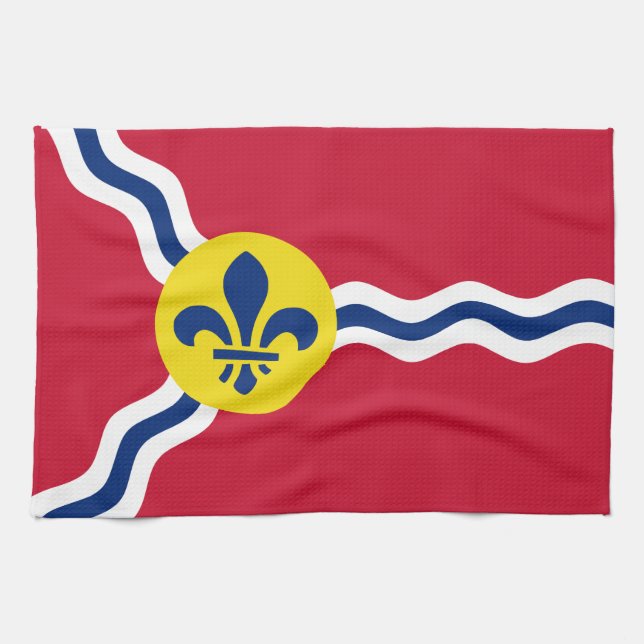 Kitchen towel with Flag of St. Louis (Horizontal)