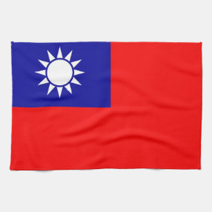 Kitchen towel with Flag of Taiwan