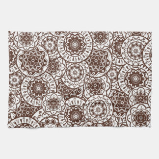 Kitchen towel with folk ornament