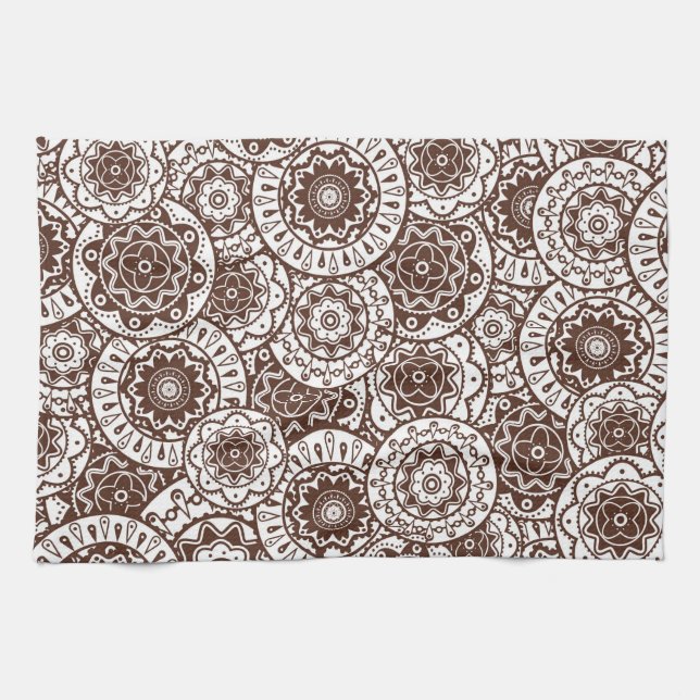 Kitchen towel with folk ornament (Horizontal)