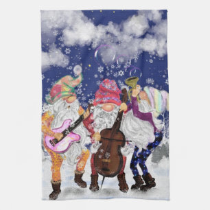 Kitchen Towel with Musical Gnomes