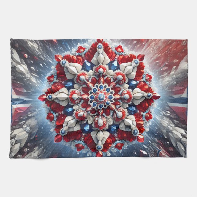 Kitchen towel with Norwegian Colours Design (Horizontal)